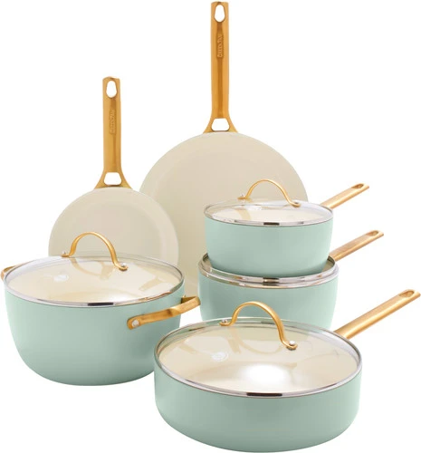 GreenPan Padova Mint Green Pannenset 6-delig